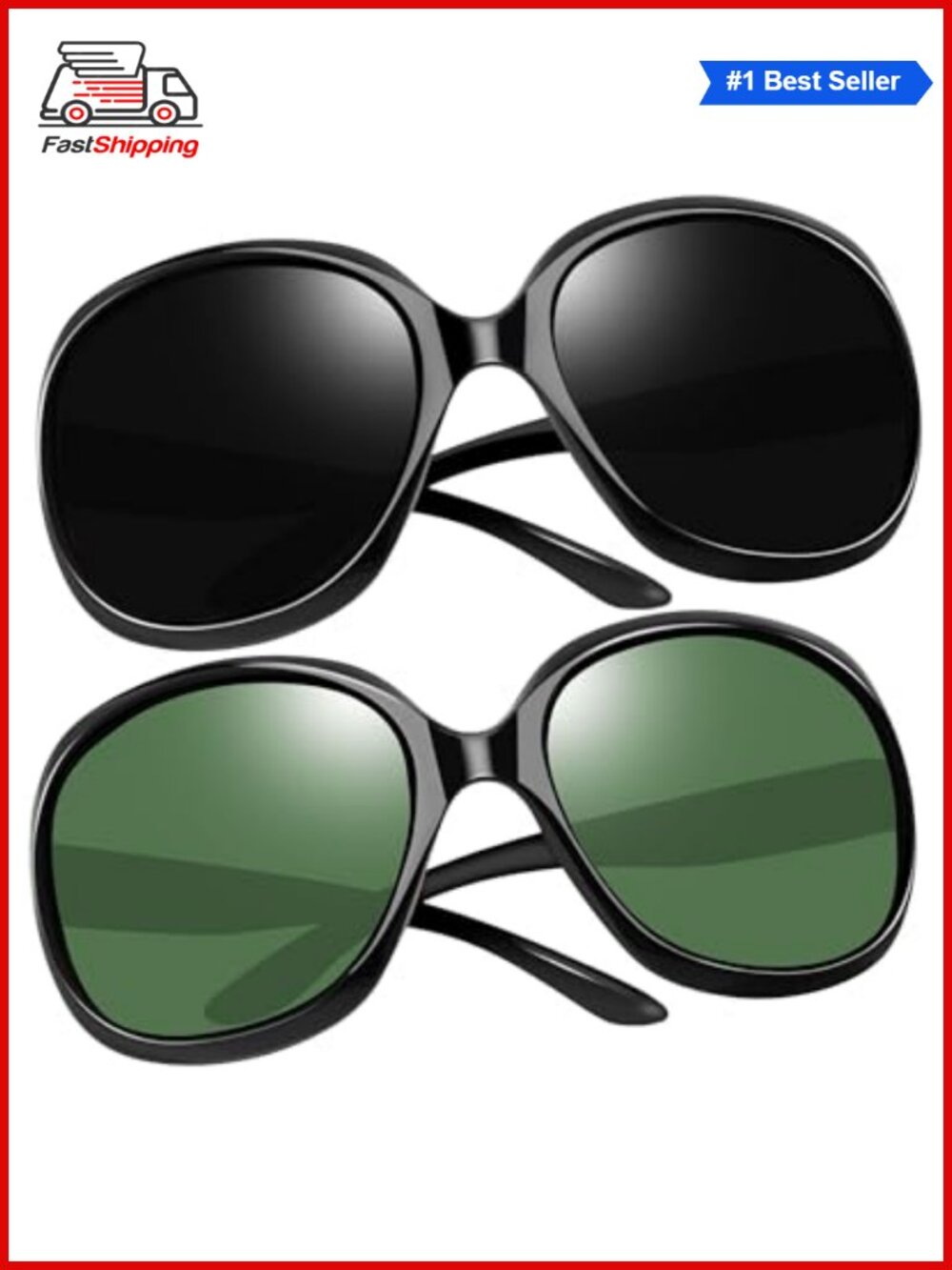 ✨ Oversized Polarized Sunglasses Butterfly Large Driving UV Protective Big